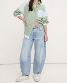 Moncelia Kathleen Sculpted Barrel Leg Denim Jeans
