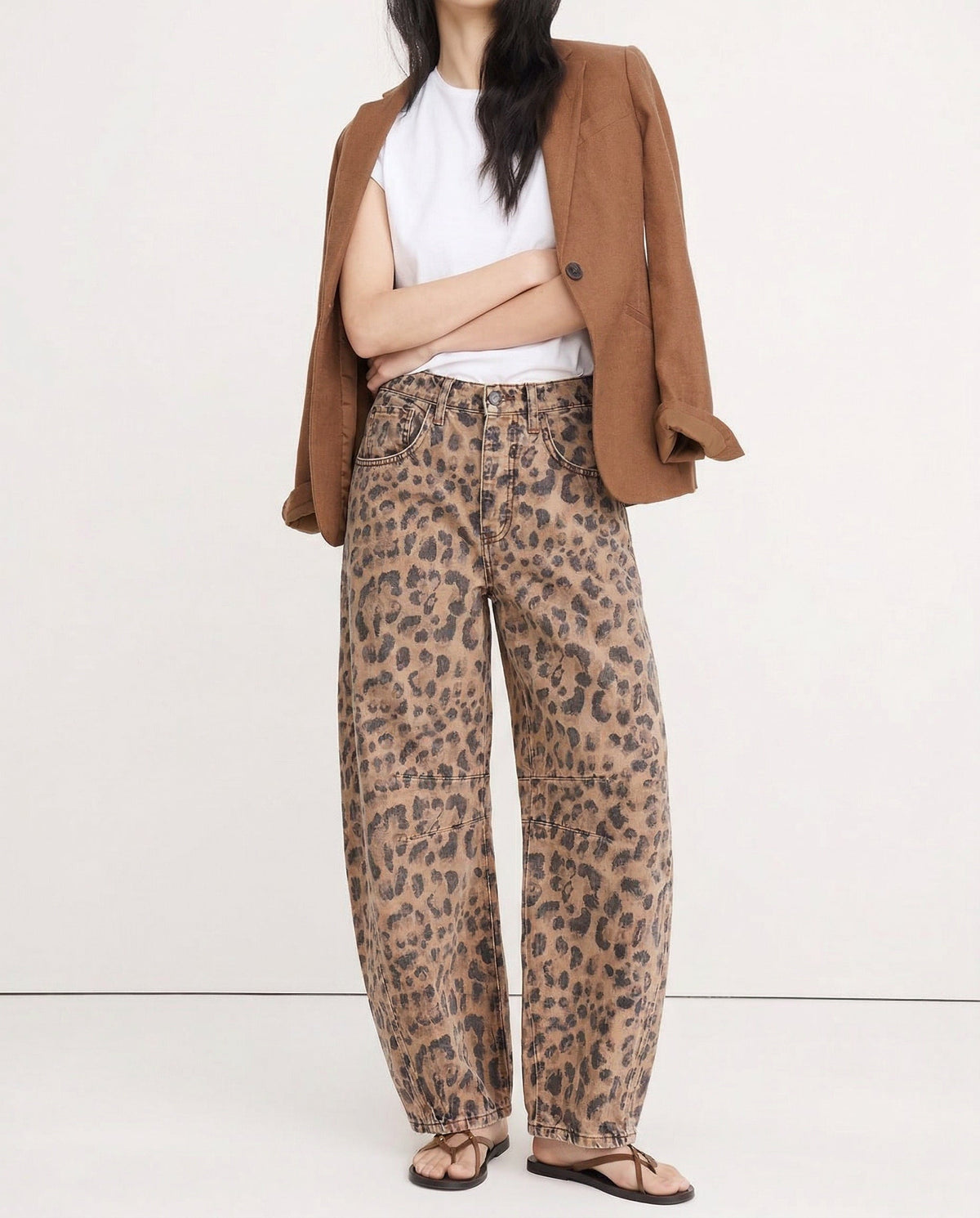 Moncelia Kathleen Sculpted Barrel Leg Denim Jeans