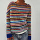 Moncelia Rosette Nordic Yoke Pullover Sweater