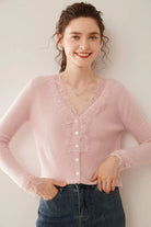 Moncelia Amelia Cashmere-Blend Lace Cardigan