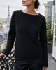 Tamara Brushed Knit Boat Neck Sweater