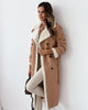 Dominique Faux Suede Sherpa Coat