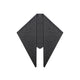 Margo & Main gray lamb wool triangle scarf — flat lay of the heathered triangle shape