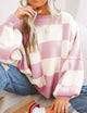 Moncelia Aemilia Checkerboard Oversized Crew Sweater