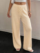 Moncelia Aitana Ribbed Knit Wide-Leg Trousers