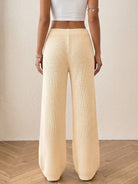 Moncelia Aitana Ribbed Knit Wide-Leg Trousers