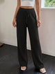 Moncelia Aitana Ribbed Knit Wide-Leg Trousers