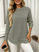 Moncelia Alvina Waffle-Knit Crewneck Long Sleeve Top