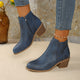 Moncelia Amalia Cutout Block Heel Ankle Boots