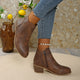 Moncelia Amalia Cutout Block Heel Ankle Boots