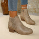 Moncelia Amalia Cutout Block Heel Ankle Boots