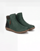 Moncelia Casilda Knit-Collar Flat Ankle Boots