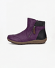 Moncelia Casilda Knit-Collar Flat Ankle Boots