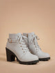 Moncelia Elda Lace-Up Buckle Lug Sole Ankle Boots