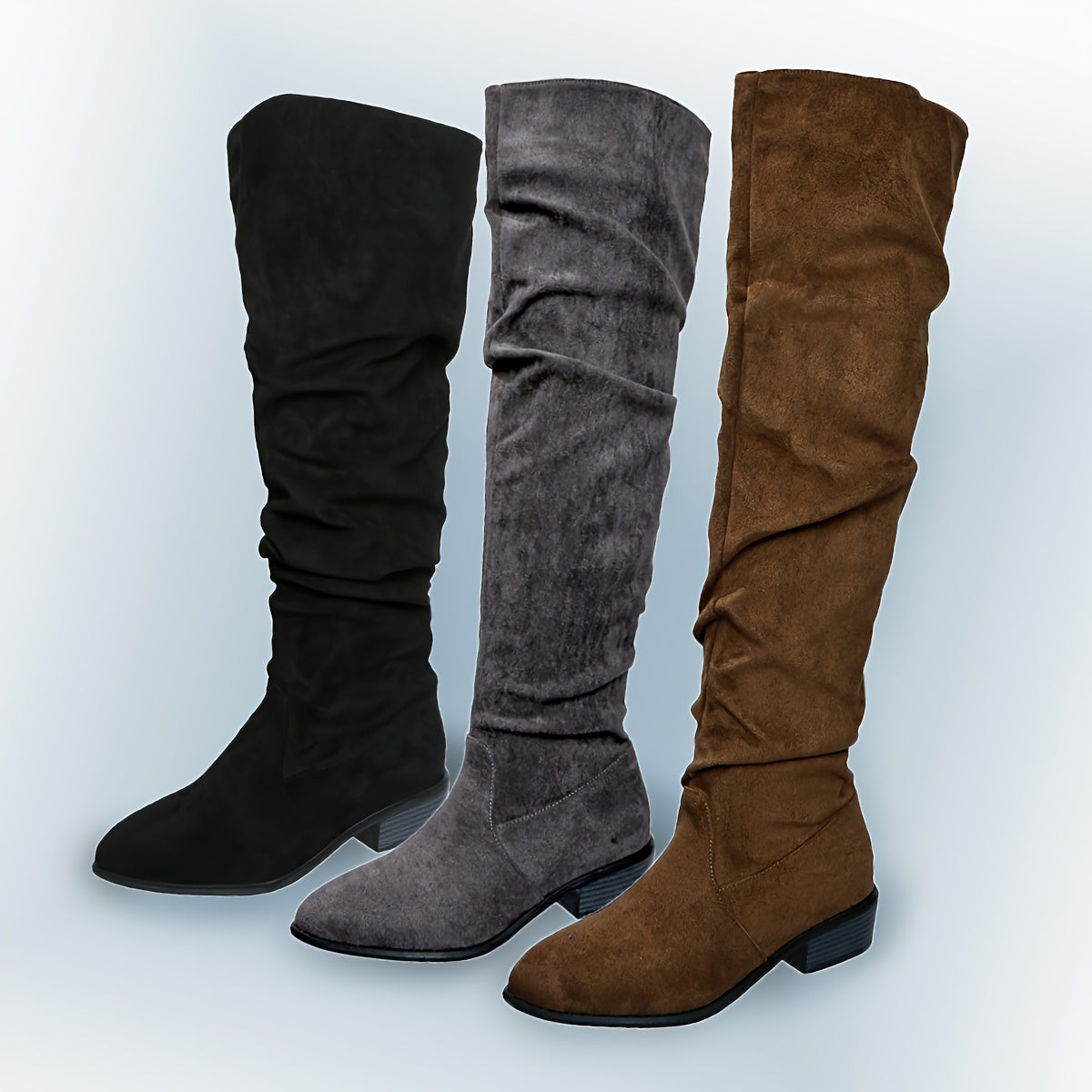 Moncelia Giulia Slouchy Faux Suede Over-the-Knee Boots