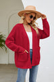 Moncelia Hilde Waffle Knit Open Front Cardigan
