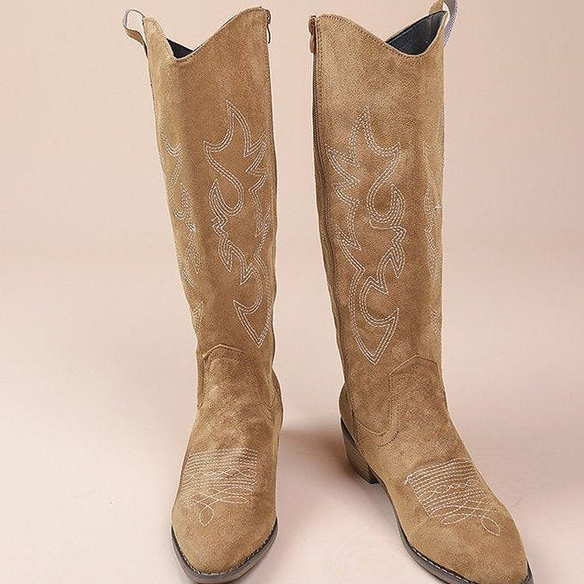 Moncelia Jehanne Embroidered Knee-High Western Boots