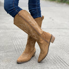 Moncelia Jehanne Embroidered Knee-High Western Boots