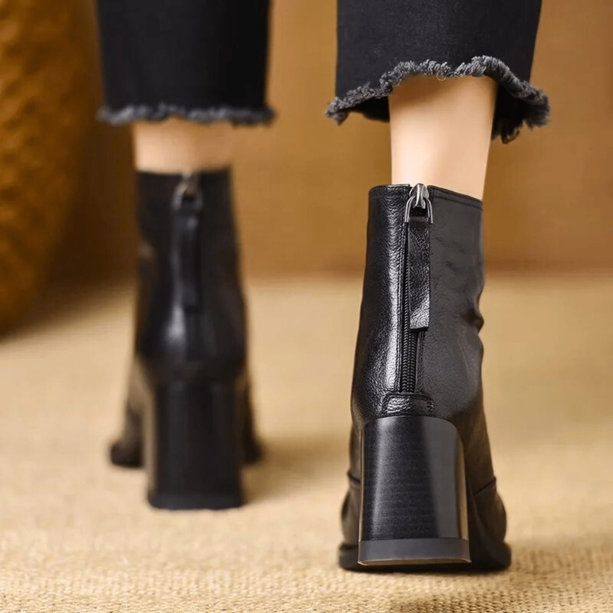 Moncelia Orsola Square-Toe Ankle Boots