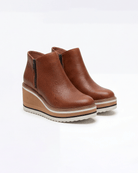 Moncelia Randi Platform Wedge Side-Zip Ankle Boots