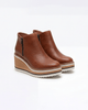 Moncelia Randi Platform Wedge Side-Zip Ankle Boots