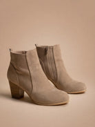 Moncelia Silvana Suede Block Heel Ankle Boots