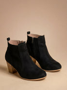 Moncelia Silvana Suede Block Heel Ankle Boots