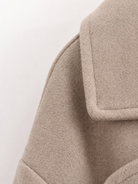 Moncelia Thalia Double-Breasted Cropped Pea Coat