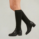 Moncelia Vilma Ribbed Knit Block Heel Knee-High Boots
