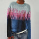 Moncelia Rosette Nordic Yoke Pullover Sweater