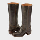 Moncelia Ulla Stacked-Heel Pull-On Knee-High Boots