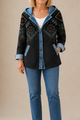 Aurelia Hooded Plaid Denim Trim Shacket